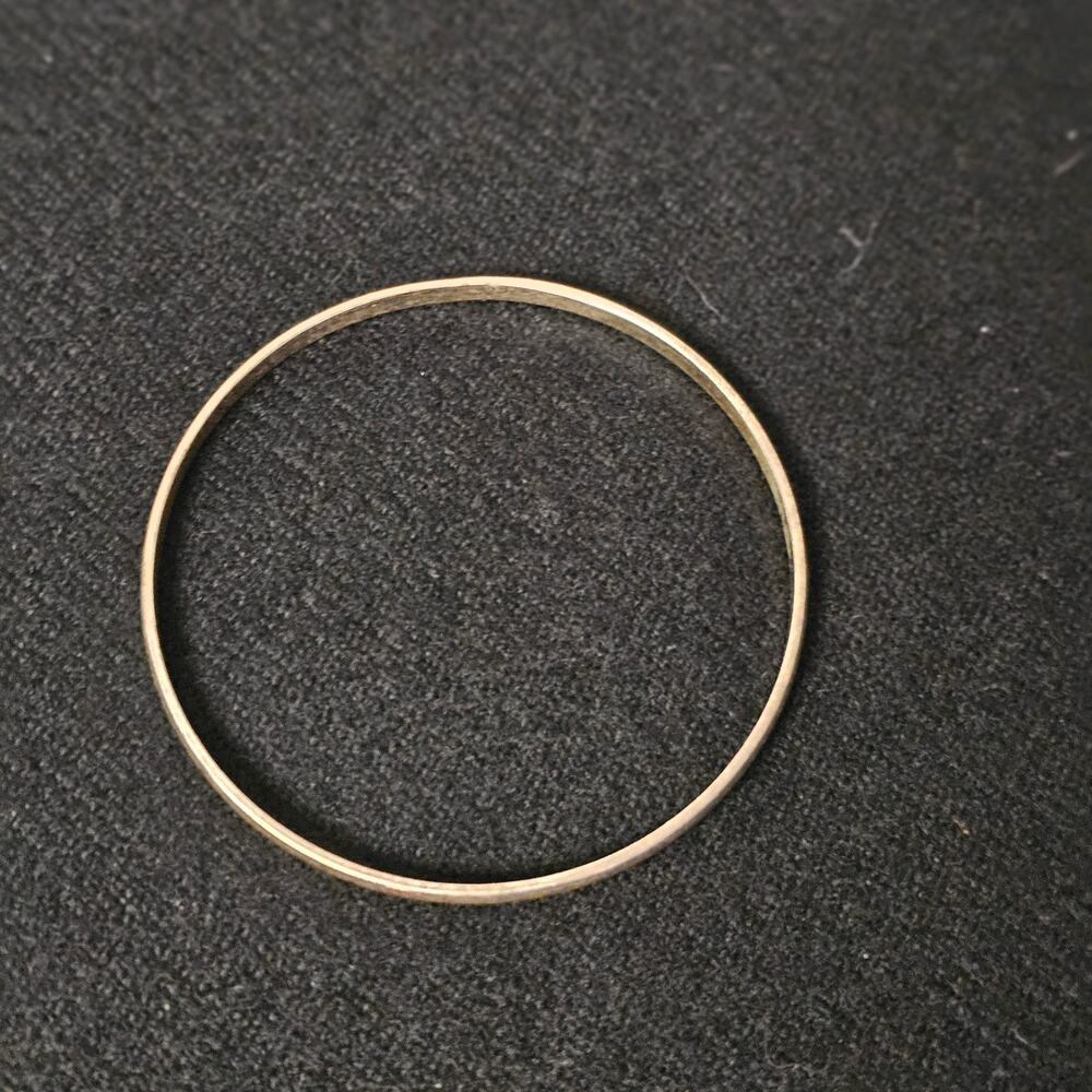 Minimalist Silver toned Bangle Bracelet | Slim Stackable Classic